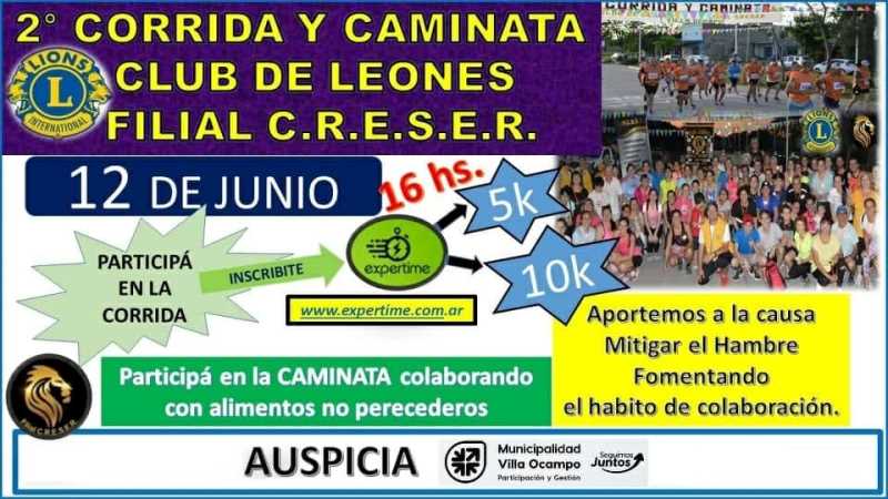 Villa Ocampo: Este domingo la 2ª Corrida y Caminata del Club de Leones –  Paralelo 28 – 